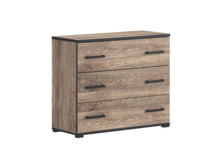 Commode Veronique 98x40x82cm - decor - koloniaal/zwart