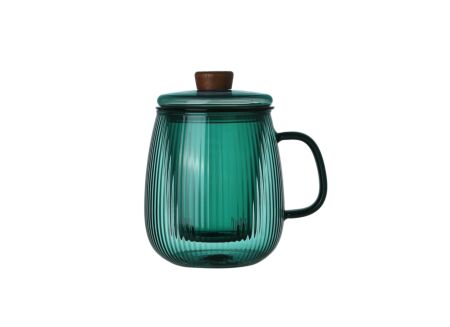 Theeglas 60cl - glas - forest green