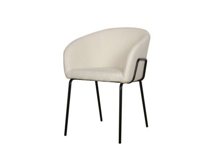 Stoel Nimbus 59x61x77cm - bouclé - wit