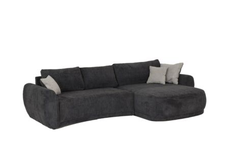 Hoeksalon Laguna 325x180cm - stof - donkergrijs