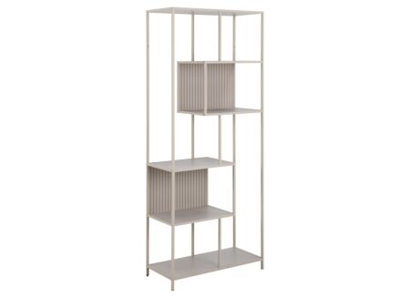 Boekenrek 77x35x185cm - gepoederlakt staal - grijs
