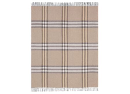 Plaid Twin Check 150x200cm - wol & kasjmier - bruin