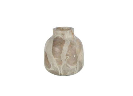 Vaas H10cm - marmer - beige