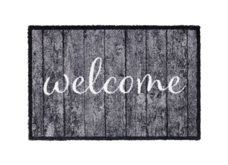 Deurmat Lima Welcome 50x75cm - rubber - grijs