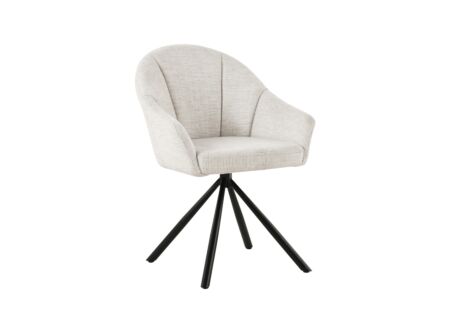 Draaistoel Alani 51,5x63x87cm - linnen - beige