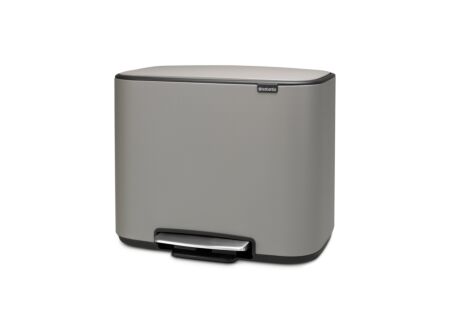 Pedaalemmer met opbergvak Bo Brabantia 11+23L grijs