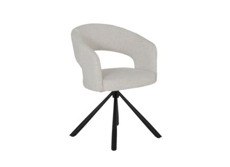 Draaistoel Robin 60x56x79,50cm - stof - grijs