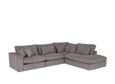 Hoeksalon Marlon 332x268cm - stof - grijs