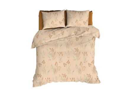 Dekbedovertrek Les Alpes 240x200/220cm - flanel - peach & terracotta