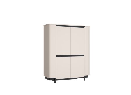 Vitrinekast Vodol 130cm - decor - zand/zwart