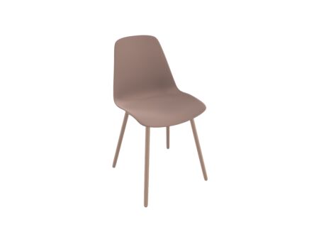 Kuipstoel Claudio 44x53,5x80,5cm - staal/polypropyleen - oudroze