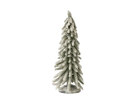 Kerstboom H42cm - kunststof - groen & wit