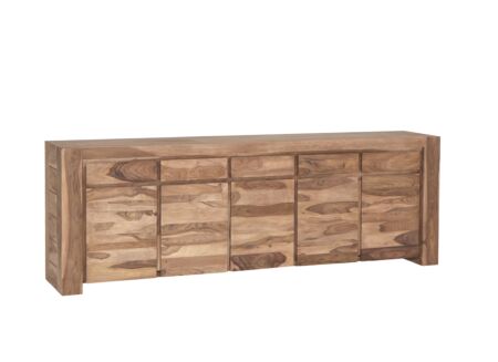 Dressoir Carbone 250cm - sheesham massief & decor - naturel