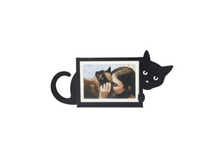 Fotokader Verborgen kat 15x10cm - metaal - zwart