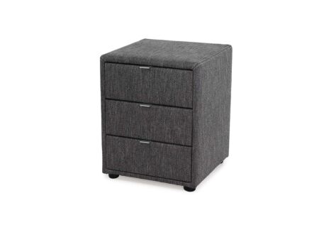 Nachtkastje Lore 42,5x45x53cm - lederlook - donkergrijs