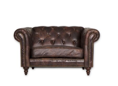 Chesterfield Stanley 1-zit leder bruin