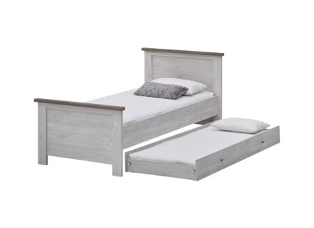 Eenpersoonsbed met bedlade Eline 90x200 - meubelplaat - autumn oak