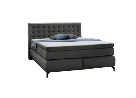 Boxspring Jessica 180x200cm tissu anthracite - Boxspring Jessica 180x200cm - tissu - anthracite