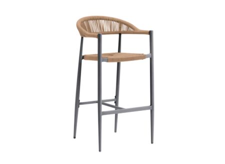 Tuinstoel Guava 53x56x105cm - kunststof rotan - naturel & antraciet