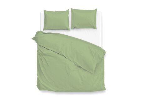 Dekbedovertrek Santina 240x220cm - katoensatijn - sage green