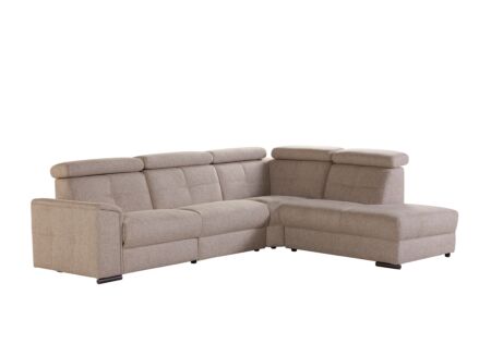 Hoeksalon Lizzie 289x227cm - stof - beige