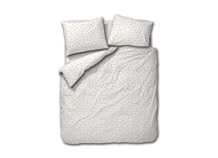 Dekbedovertrek Hearts Gold 260x220/240cm - flanel - wit & goud