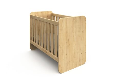 Babybed Lina  decor - artisanale eik - omvormbaar