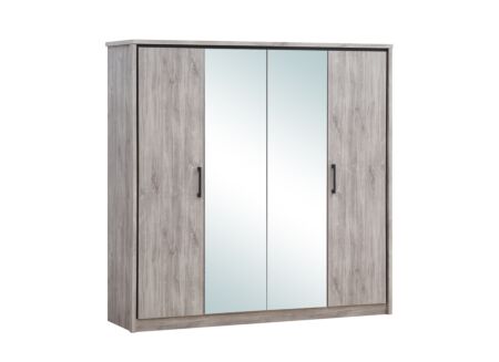 Kleerkast Elias 214cm - decor - grijze eik