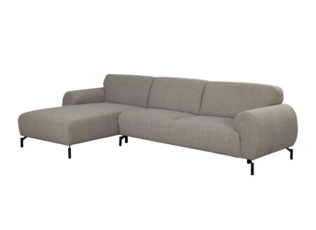 Hoeksalon Eron 331x182cm - stof - taupe
