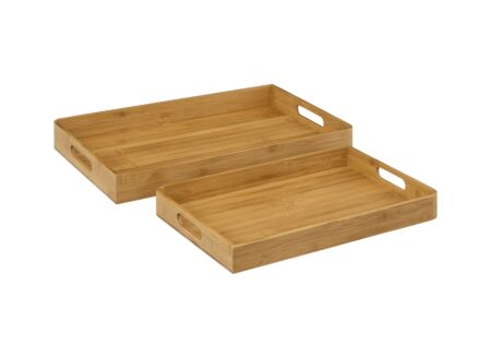 Dienblad Bamboe set van 2