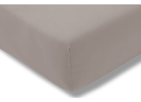 Hoeslaken 140/160x200/220cm jersey katoen taupe