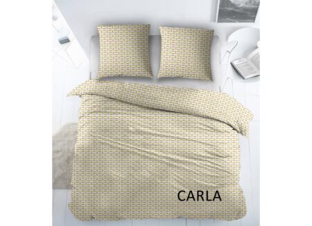 Dekbedovertrek Carla 200x220cm - katoen - geel