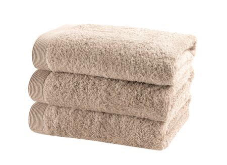 Handdoek Flora 50x100cm - katoen - beige