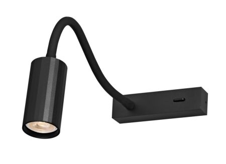 Wandlamp GU4 - aluminium - zwart