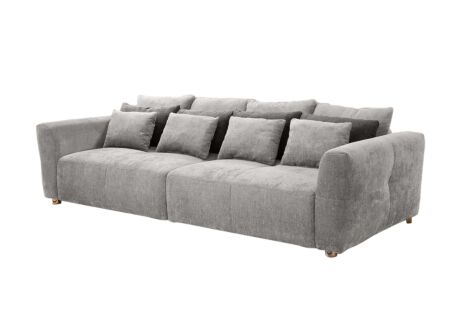 Zetel Gulliver 4-zit 298x135cm - stof - grijs