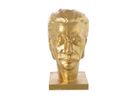 Aperçu - Statuette Einstein 14,5x18x25,6cm - chaux - or