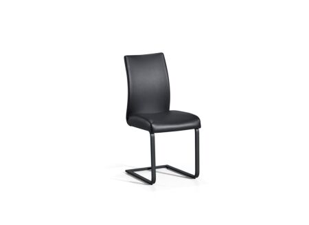 Stoel Mamba 43x52x93cm - lederlook - zwart
