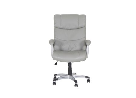 Bureaustoel Big Daddy 68x75,5x112cm - lederlook - grijs
