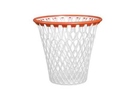 Papiermand Basket wit/oranje