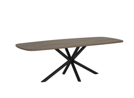 Tafel 225x100cm - melamine - brushed walnut nature