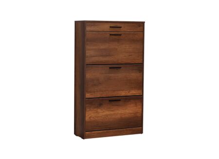 Schoenenkast Bagan 75x29x128cm - melamine - walnoot bruin