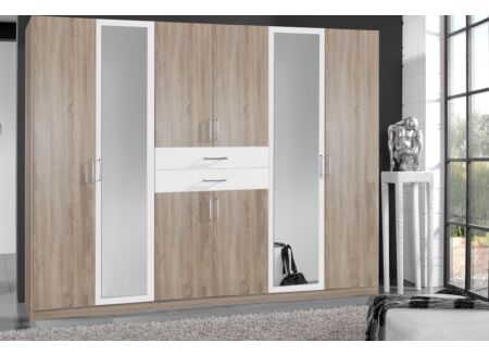 Kleerkast Diver 270cm - decor - sonoma eik/wit