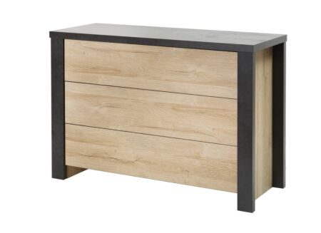 Ladekast Phaedra 120x48x83cm - decor - Franse eik/nox