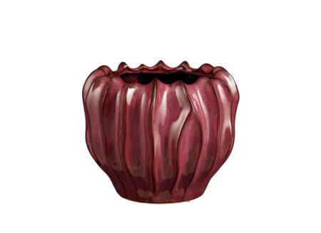 Bloempot Thom Ø27,5x22cm - stoneware - paars