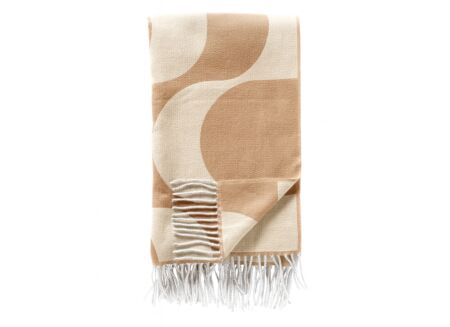 Plaid Swirl 140x180cm - polyester & viscose - irish cream