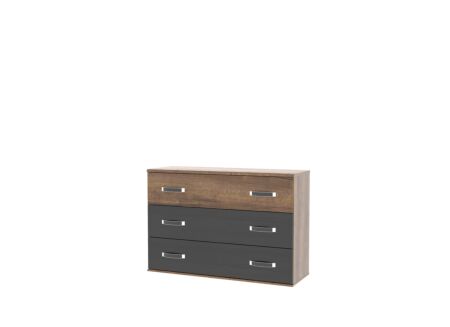 Ladekast Dolce 120x41x82cm - decor - mud oak/black oak