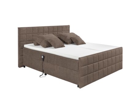 Lit box Gabun 180x200cm - tissu - espresso électrique