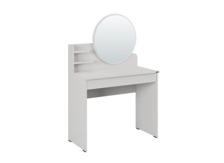 Make-up tafel Cecy met spiegel 90x35x138cm - melamine - wit