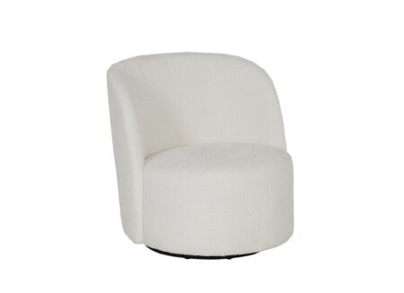 Draaifauteuil Companion 71x77x74cm - chenille - wit