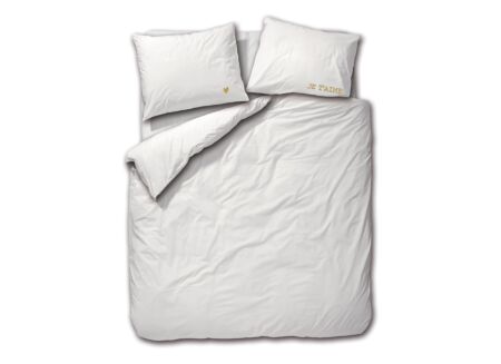 Dekbedovertrek Je t'aime 240x200/220cm - percale - goud